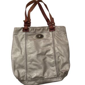Fossil Sparkle Maddox Tote Bag Leather